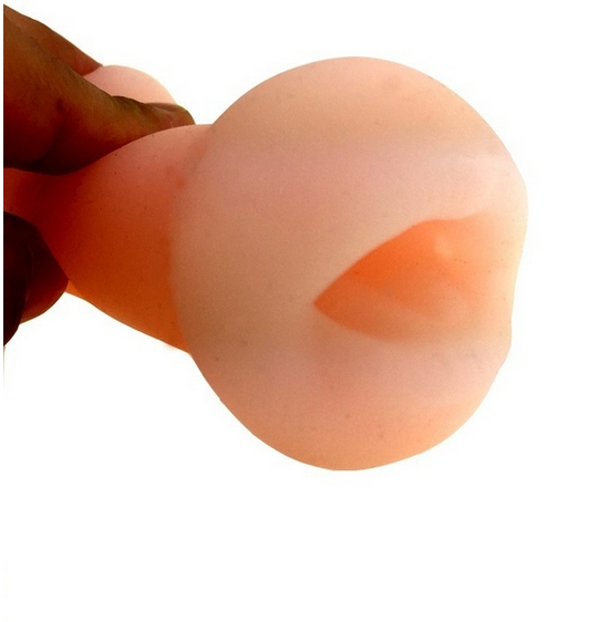 Sex toy silicone mouth Sex Product for adults male toy (Color: Nude)