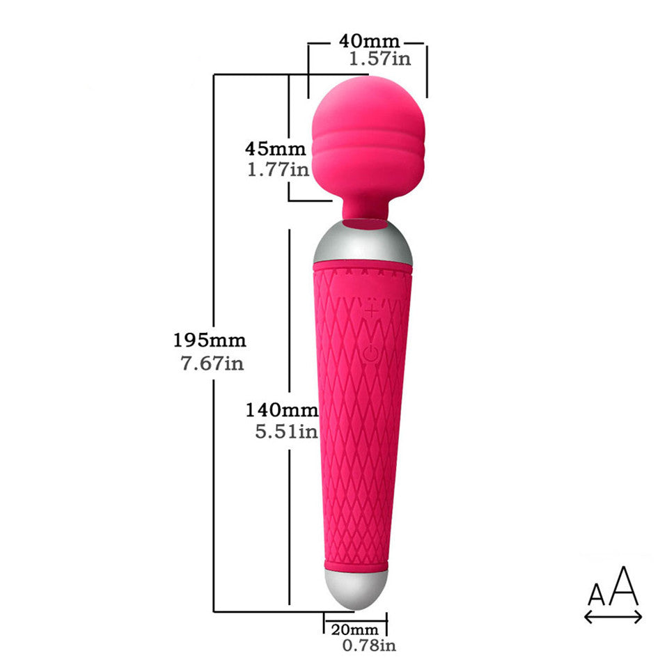 Personal Wand Massager in rose Red