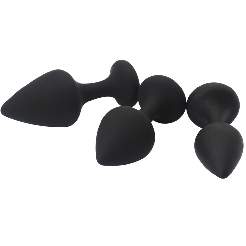 Silicone Anal Trainer Kit in Black