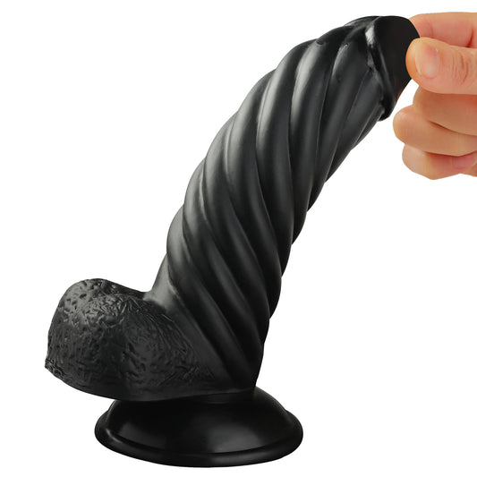 8 inch fat boy black dildo