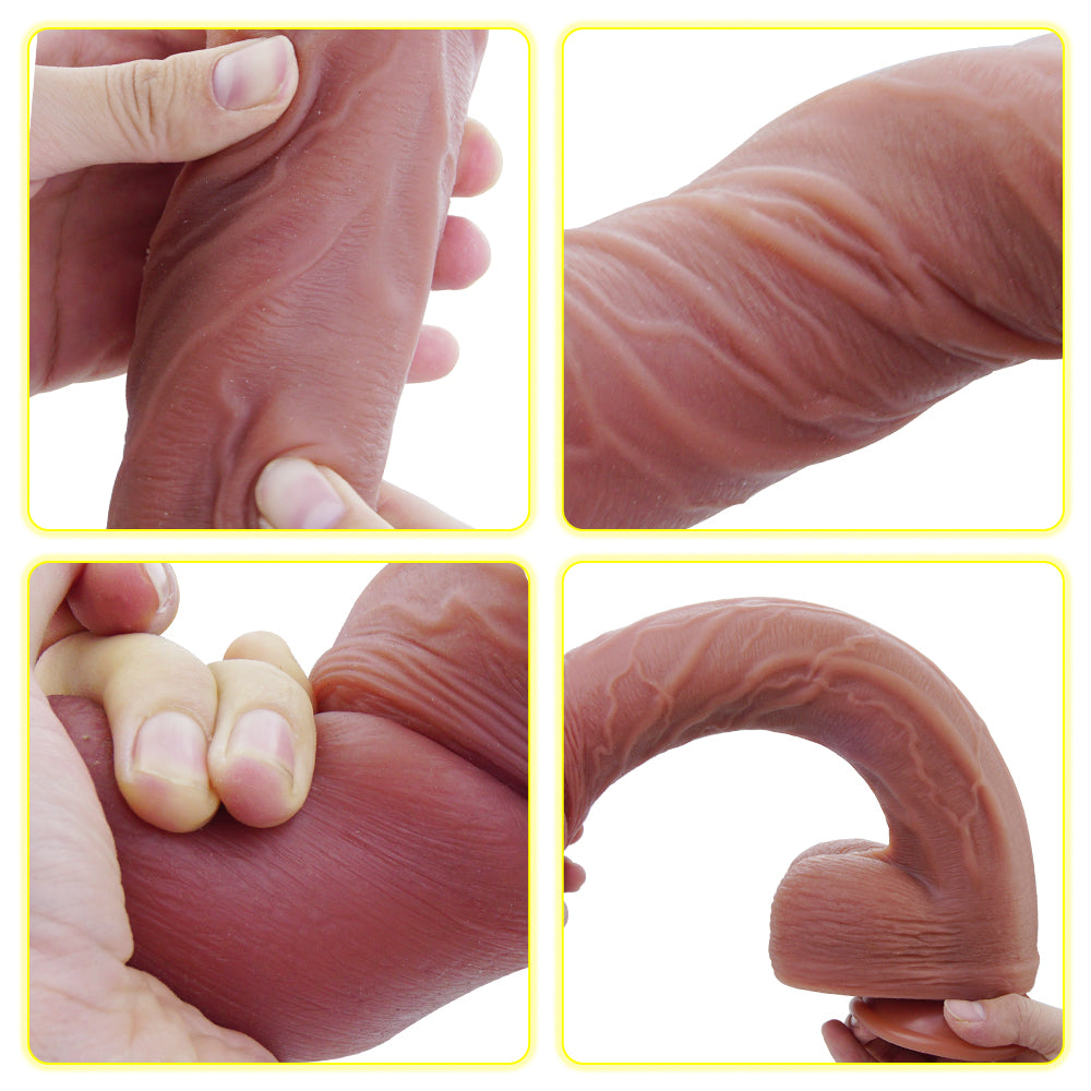 14.5 inch Extra Long Double Layer Silicone Dildo