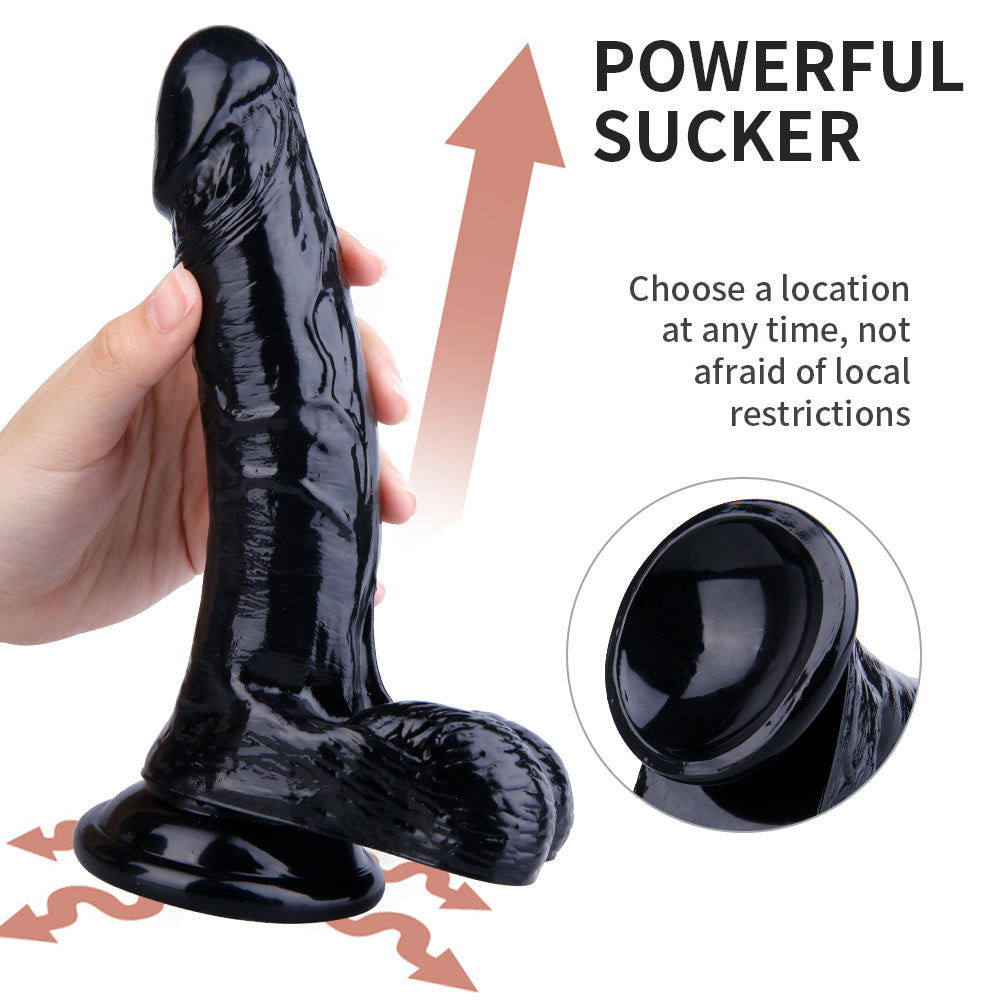 Small 7 Inch black dildo