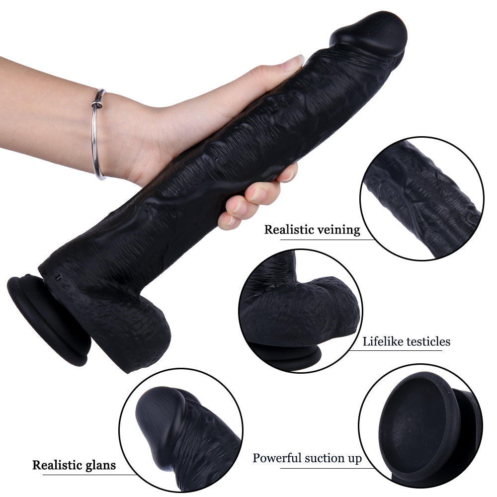 11 Inch Extra-Thick Realistic Dildo With Balls