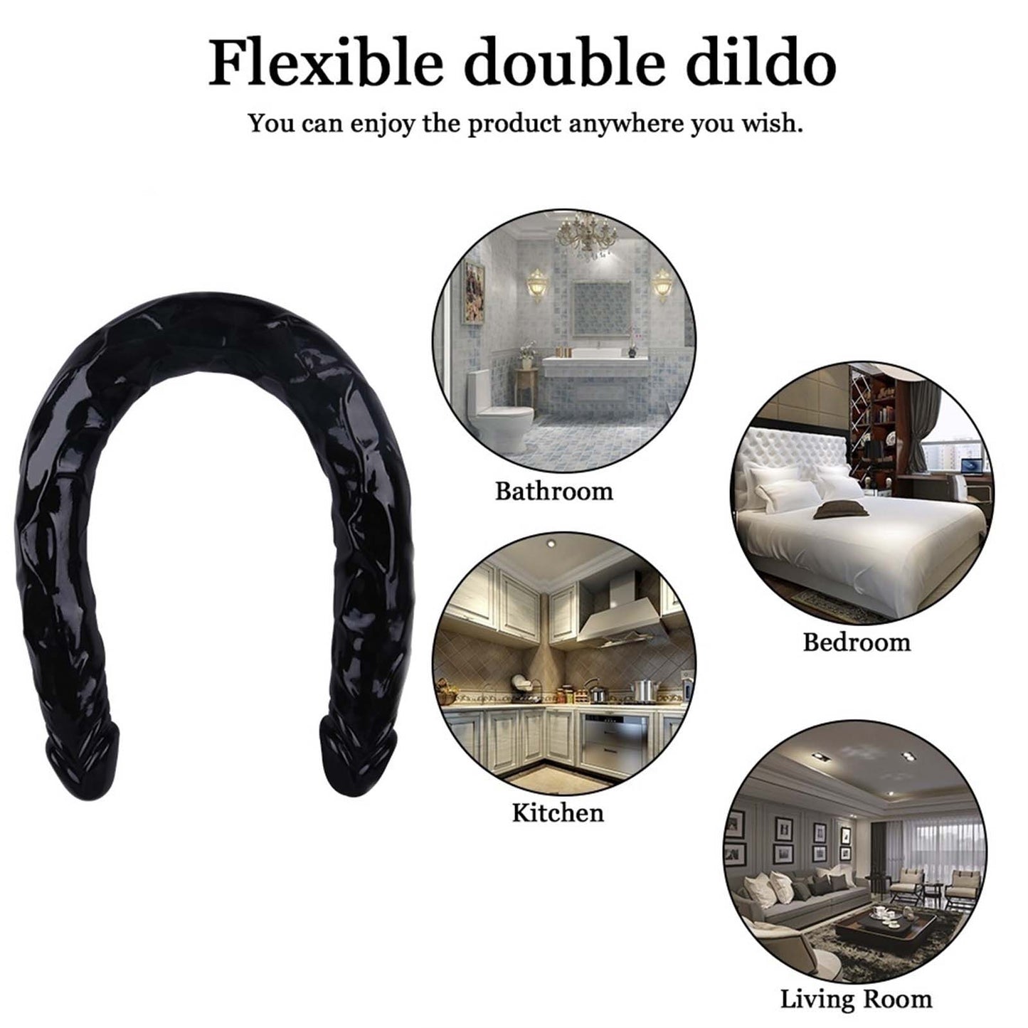 Double ended dildo for Women Realistic 21.56 inch Super Long Bendable dildo sex toys for Women Pleasure Beginners Soft massage wand for Couple