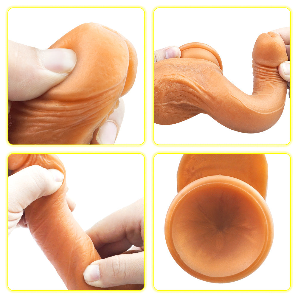 7 inch Thick Pleasure Dildo - Gold