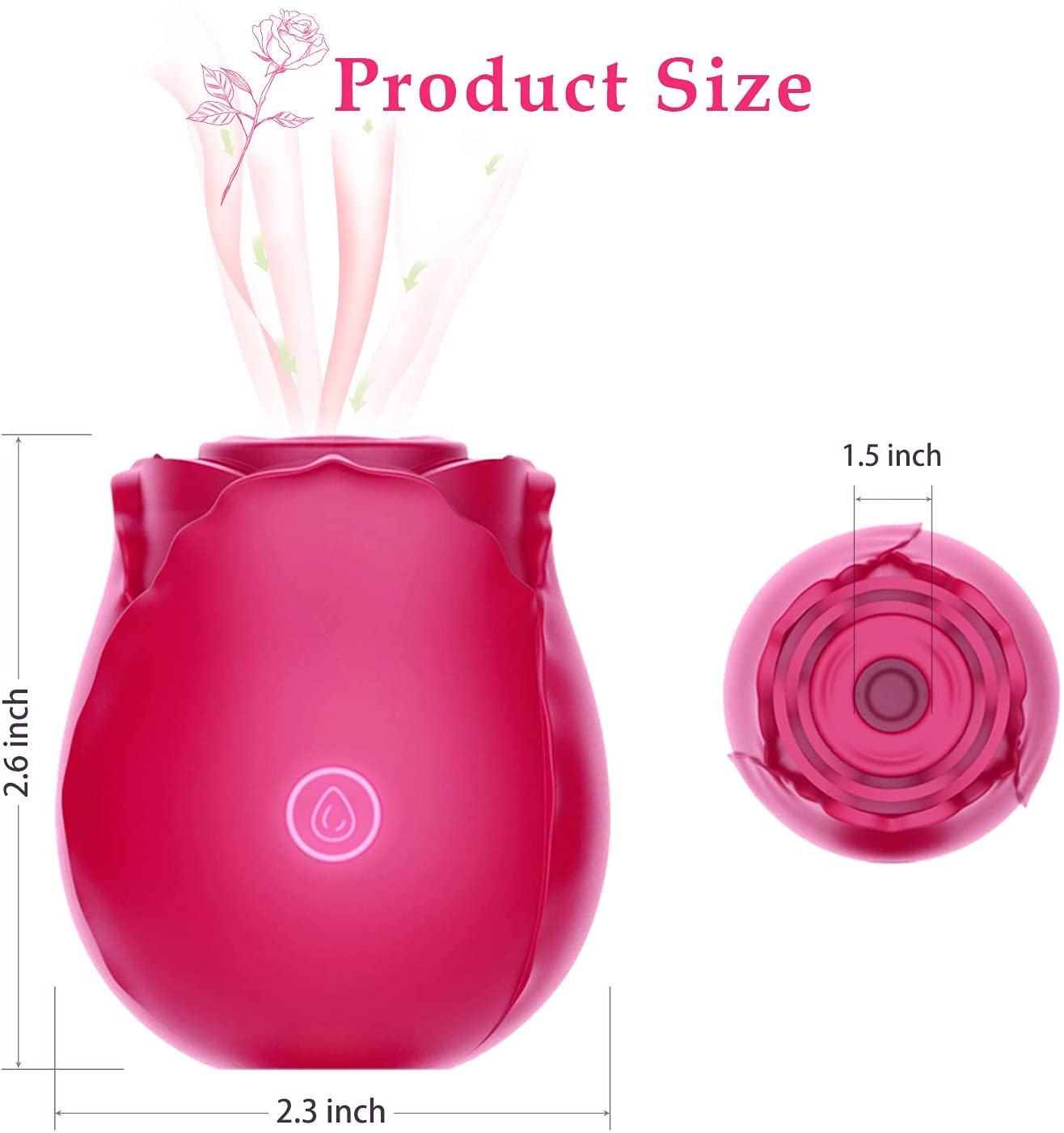 Sucking Vibrator for Women Rechargeable Clit Sucker Nipple Stimulator with 7 Intense Suction Sex Toys for Adult Women,Red