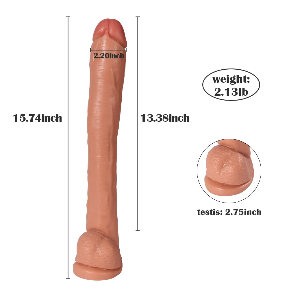 Extra Long 15 Inch Realistic G-Spot Dildo