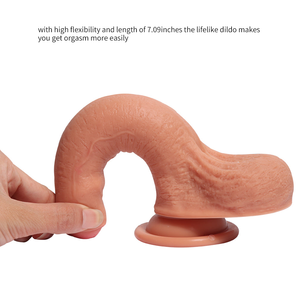 7 inches soft silicone dildo