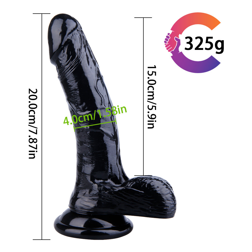 Small 7 Inch black dildo