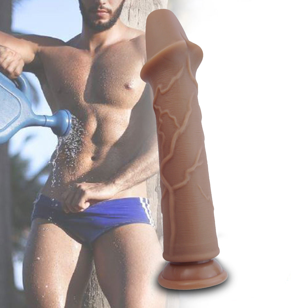 9.6 inch silicone flexible dildo