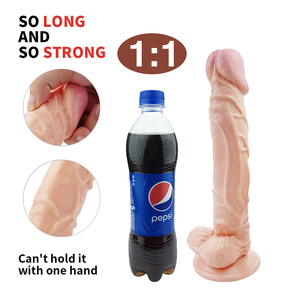 10 Inch Soft dildo in flesh