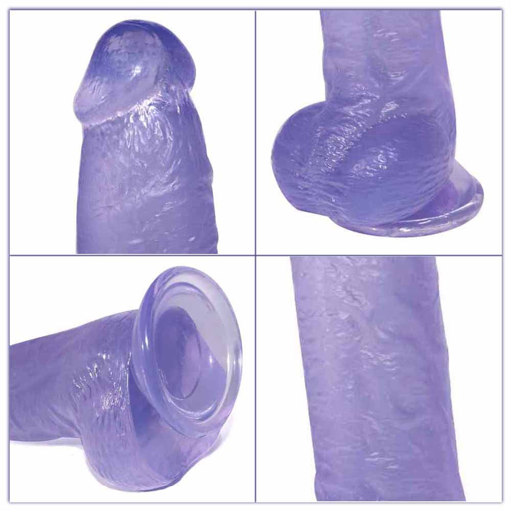 PVC 8 Inch G-Spot Dildo With Balls