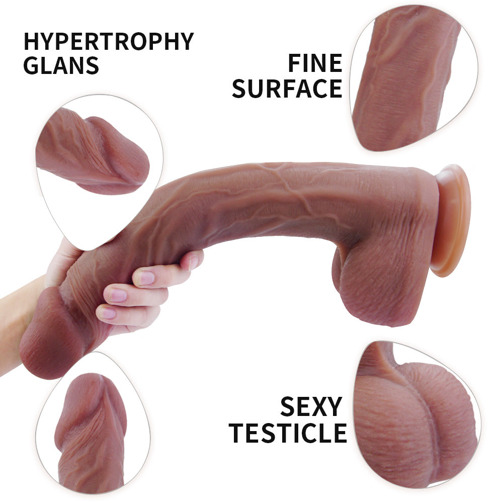 14.5 inch Extra Long Double Layer Silicone Dildo
