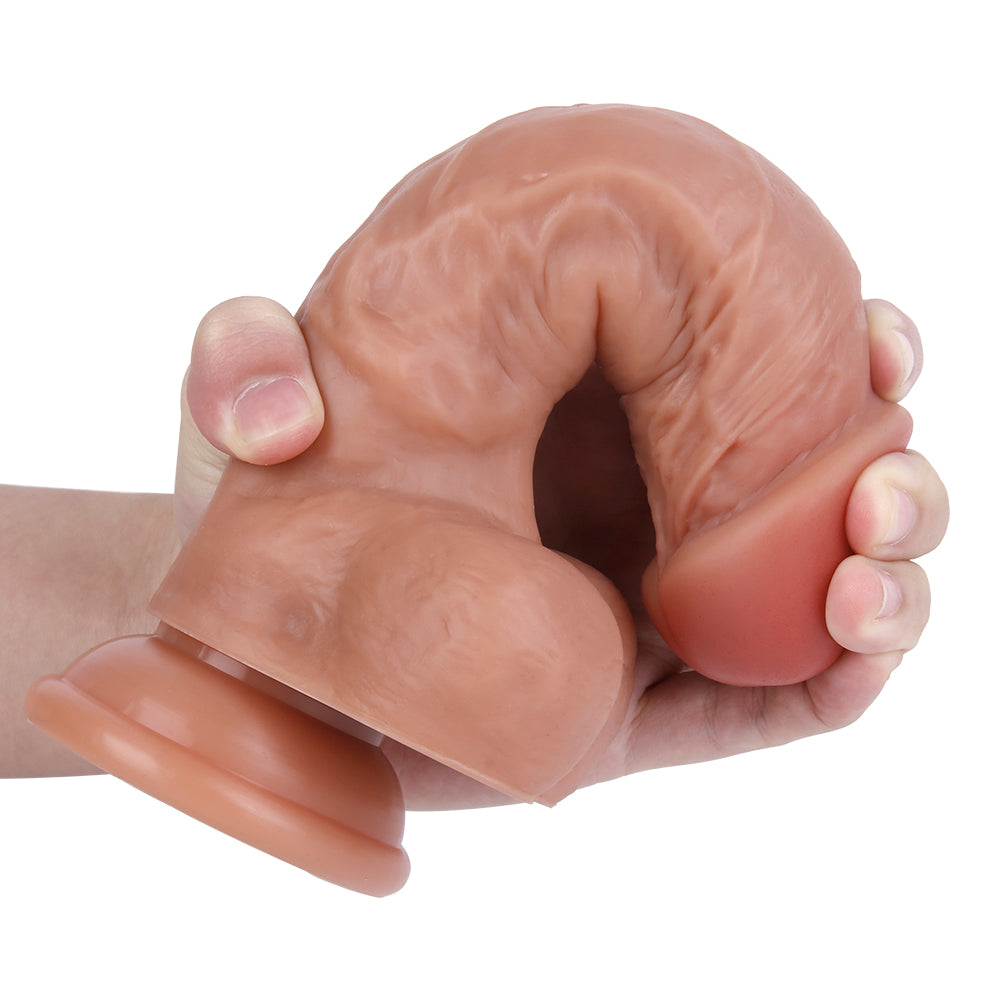 7 inch high end double layer realistic dildo