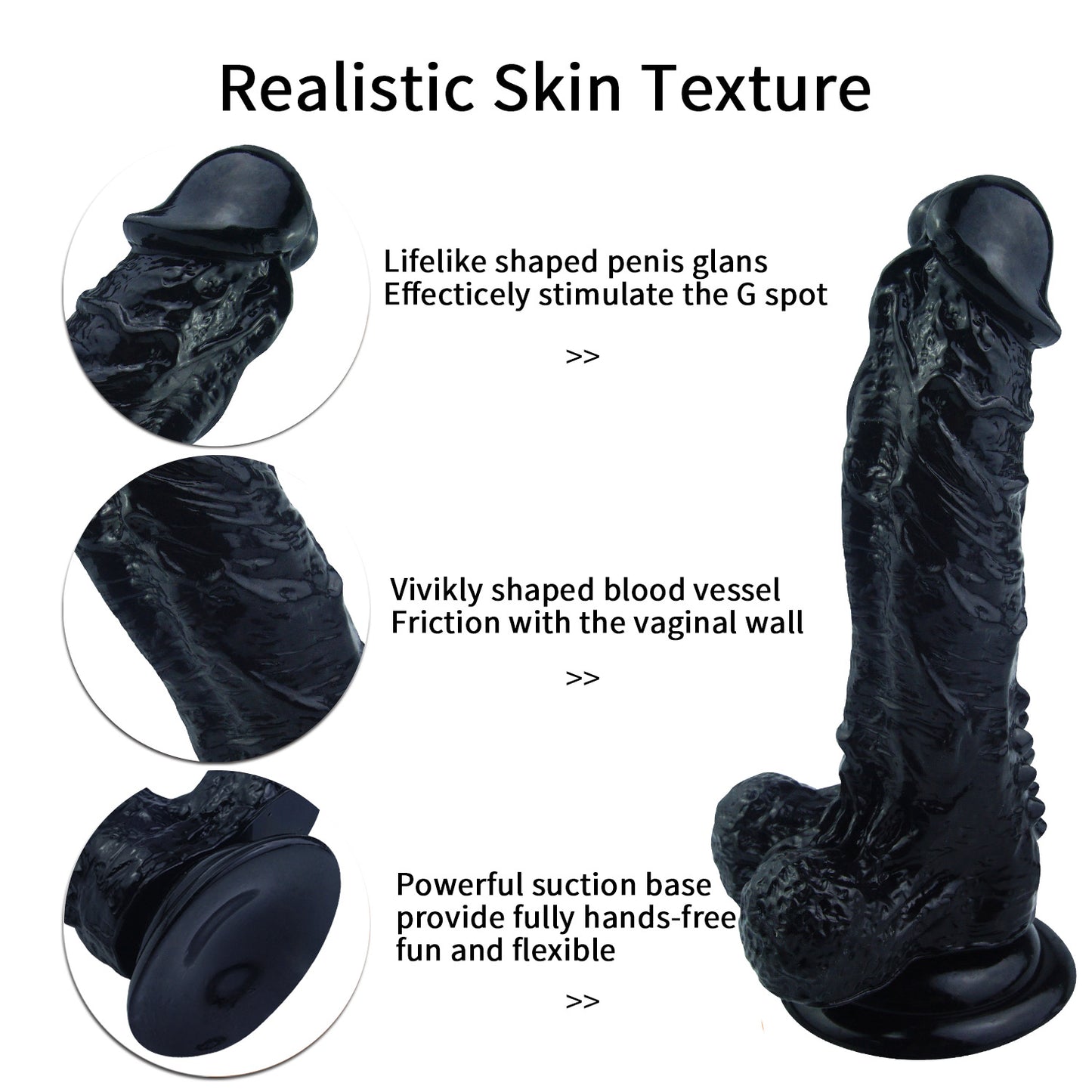 7 Inch Bendable Real-Feel Dildo With Balls