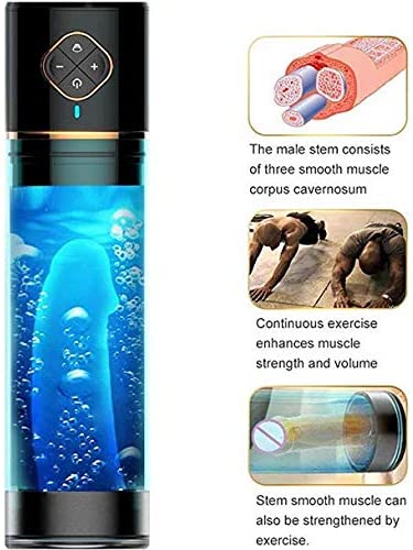 Electric Penis Pumps for Men Enlargement Extension Vacuum Suction Cups Water Bath Exercise Massager Delay Training Time Vacuum Extender Growth Device
