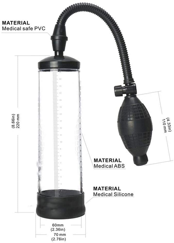 Super Power Penile Pump for Men Tight Design Penis Enlarger Extender Pump Beginner Penis Growth Device Extender Tainer,Effectively Improve Erectile Dysfunction