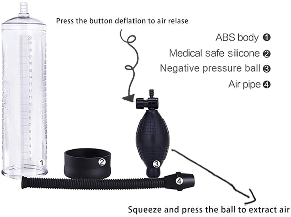 Super Power Penile Pump for Men Tight Design Penis Enlarger Extender Pump Beginner Penis Growth Device Extender Tainer,Effectively Improve Erectile Dysfunction