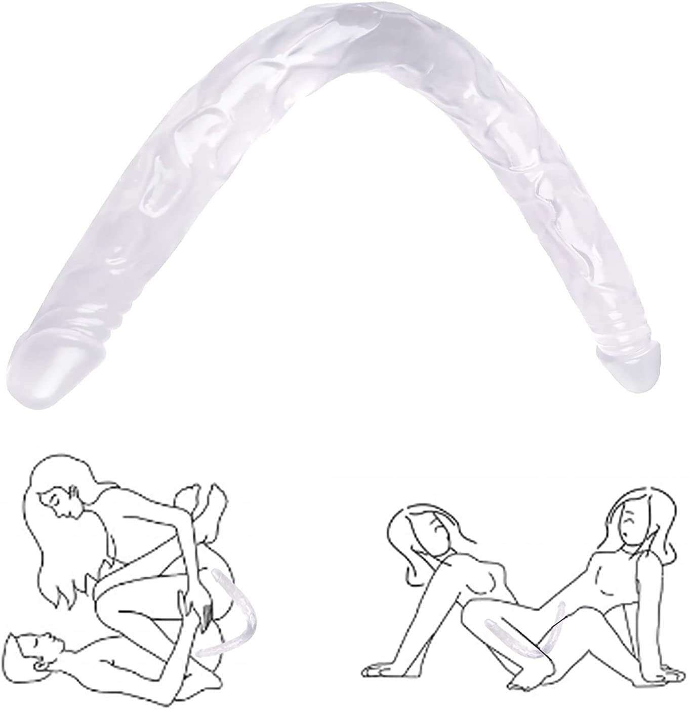 Double ended dildo for Women Realistic 21.56 inch Super Long Bendable dildo sex toys for Women Pleasure Beginners Soft massage wand for Couple