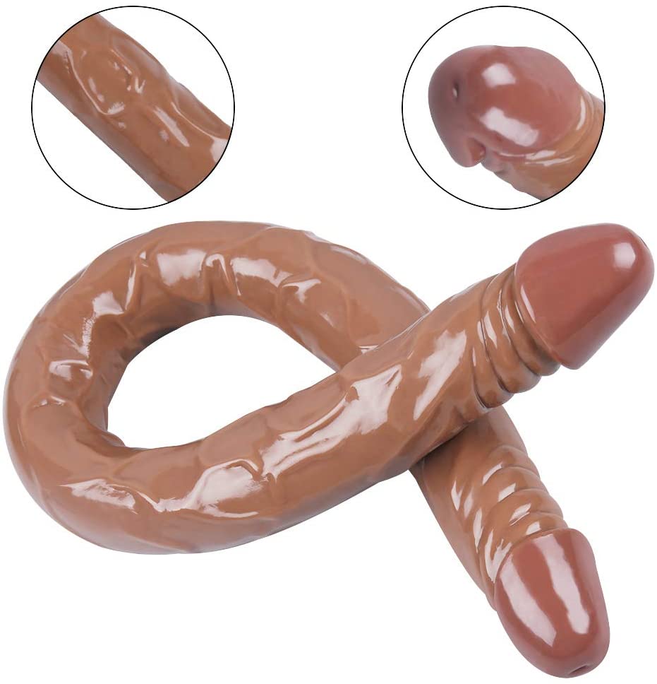 Double ended dildo for Women Realistic 21.56 inch Super Long Bendable dildo sex toys for Women Pleasure Beginners Soft massage wand for Couple