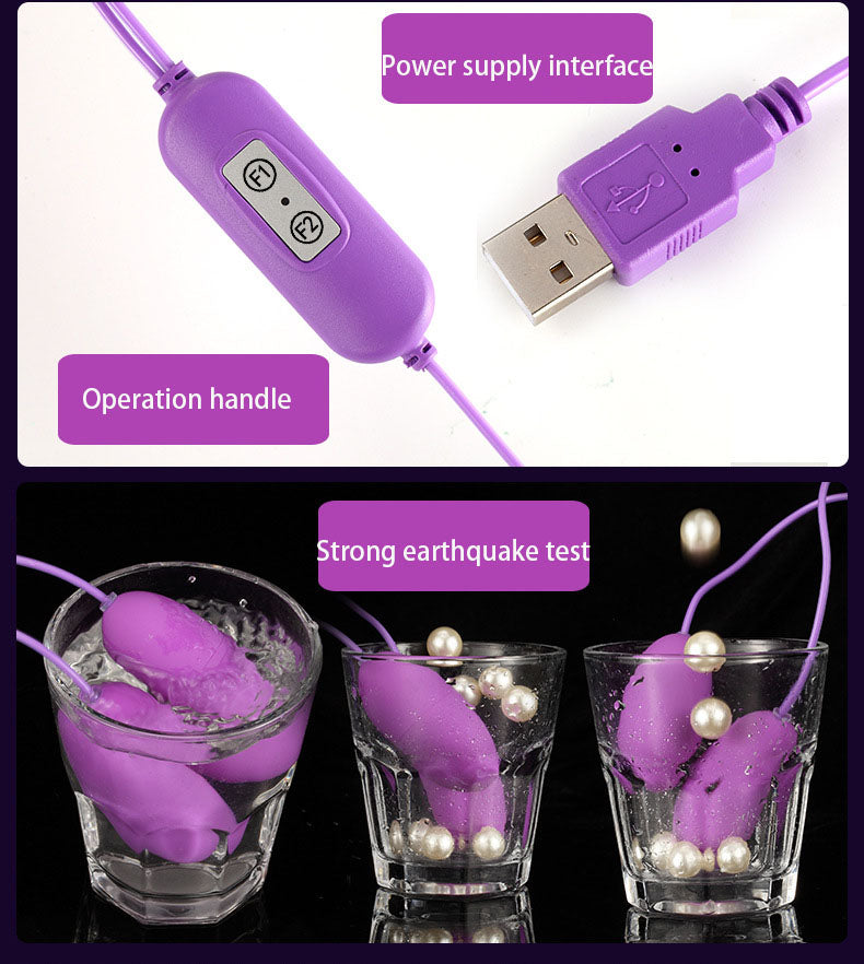 Double vibration In-line rechargeable toy