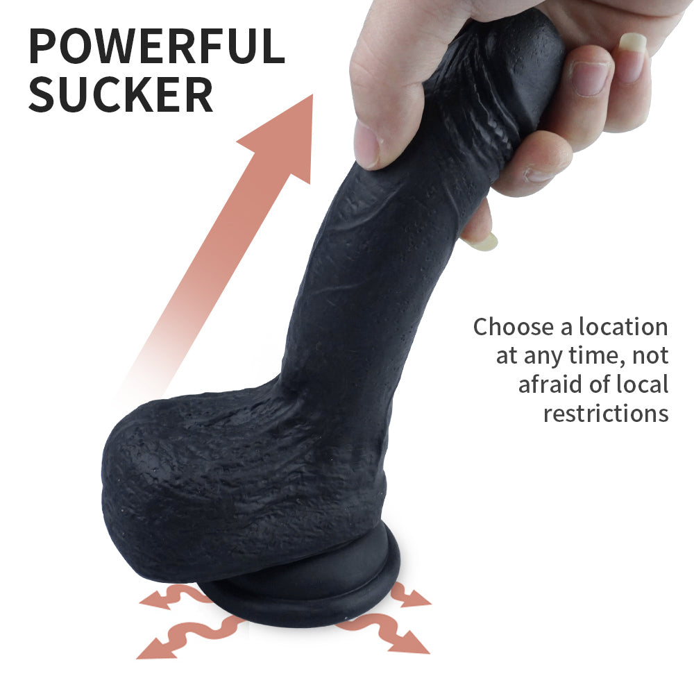Black Realistic Suction Cup Dildo