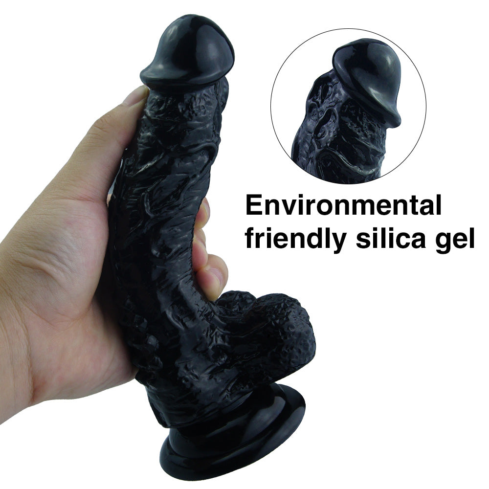 7 Inch Bendable Real-Feel Dildo With Balls