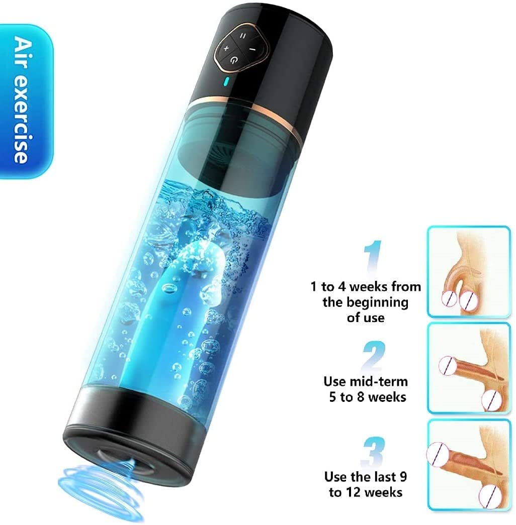Electric Penis Pumps for Men Enlargement Extension Vacuum Suction Cups Water Bath Exercise Massager Delay Training Time Vacuum Extender Growth Device