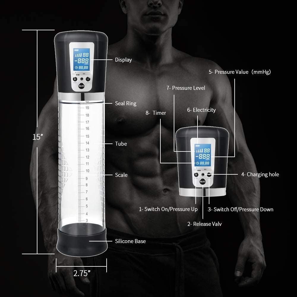 Vacuum Pump Men's Delay Trainer Electric Penis Pump,Increase Pênīle Size and Male Delay Training Tool Simulator Training Extender Exerciser
