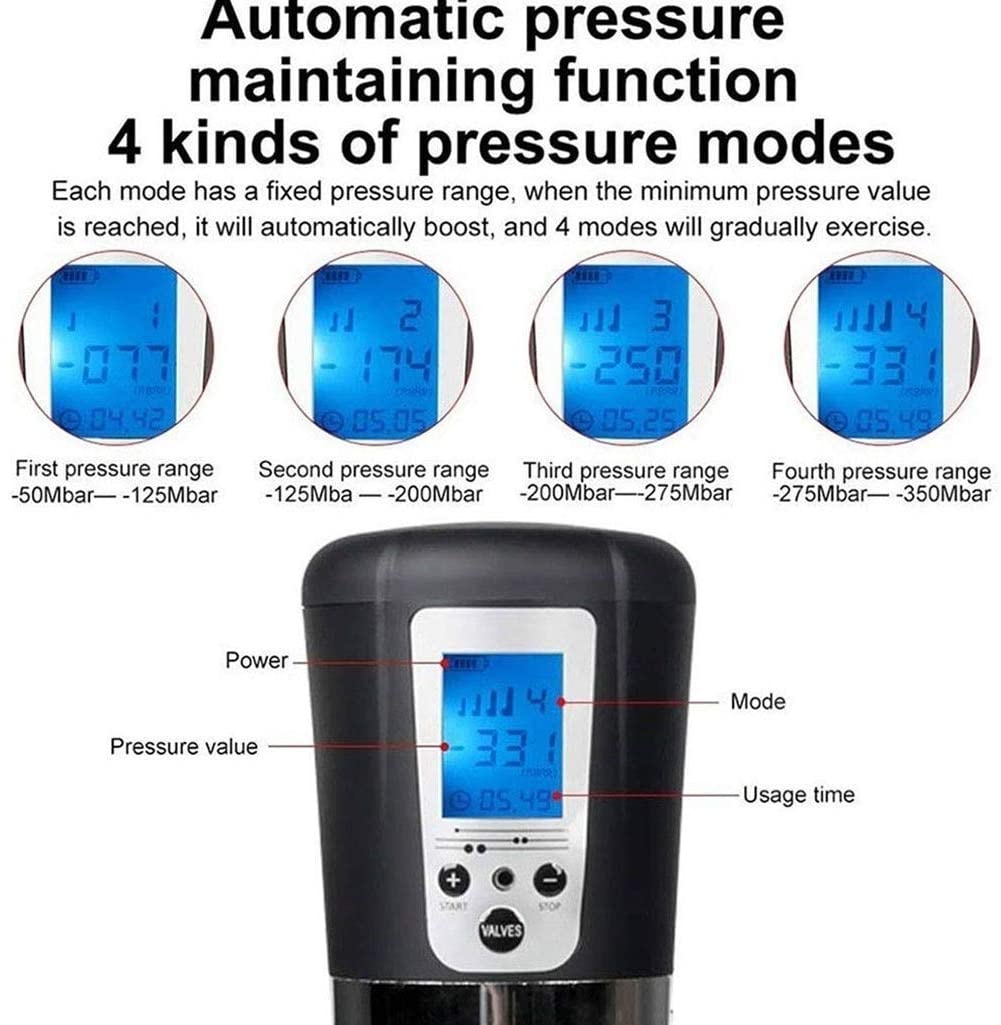 Vacuum Pump Men's Delay Trainer Electric Penis Pump,Increase Pênīle Size and Male Delay Training Tool Simulator Training Extender Exerciser