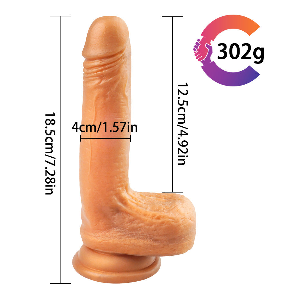 7 inch Thick Pleasure Dildo - Gold