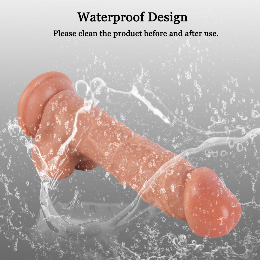Realistic 7 Inch flesh Cock With Balls