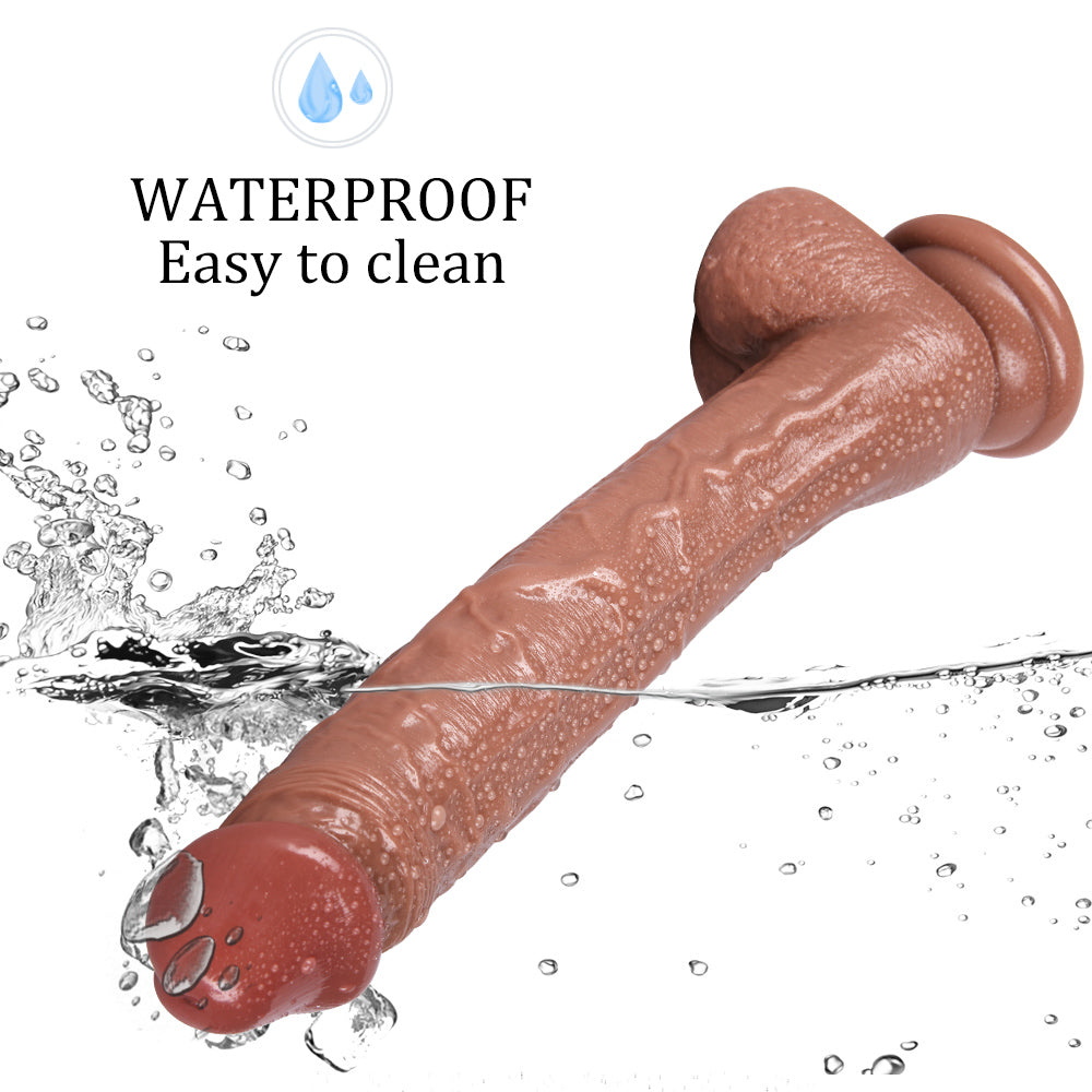 12 Inch Soft Dildo with Balls