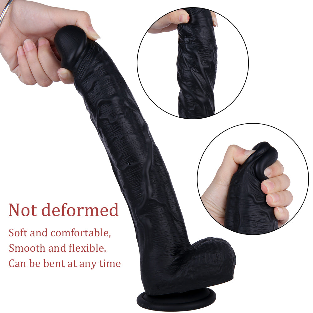 11 Inch Extra-Thick Realistic Dildo With Balls