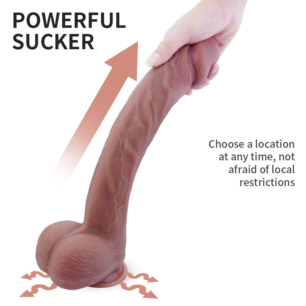 14.5 inch Extra Long Double Layer Silicone Dildo