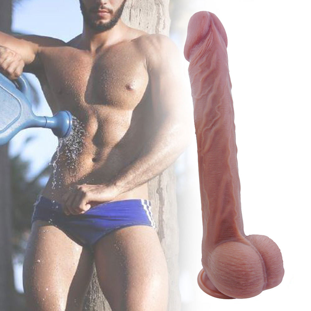 14.5 inch Extra Long Double Layer Silicone Dildo