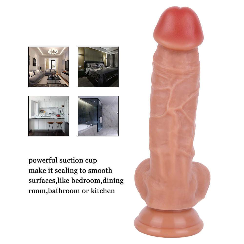 7 inch high end double layer realistic dildo