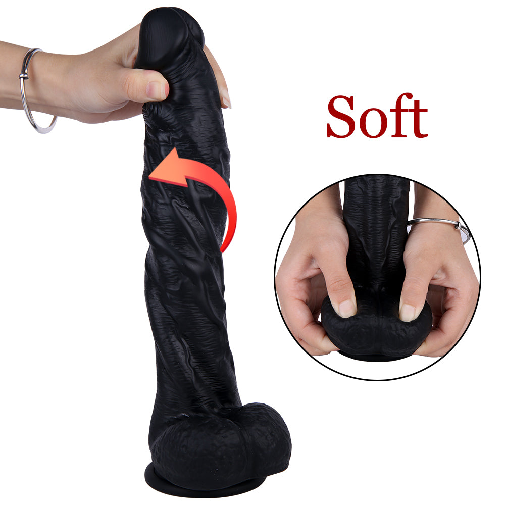 11 Inch Extra-Thick Realistic Dildo With Balls