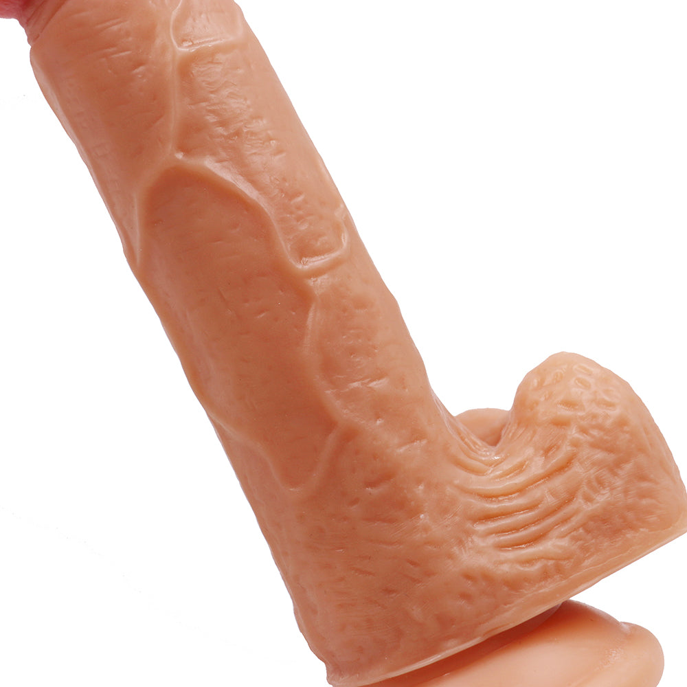 Dildo with Suction Cup 7 inch Dildo Realistic Thrusting Handsfree Massage Tools Dildos Soft Flexible Magic Wand for Women Female Couples
