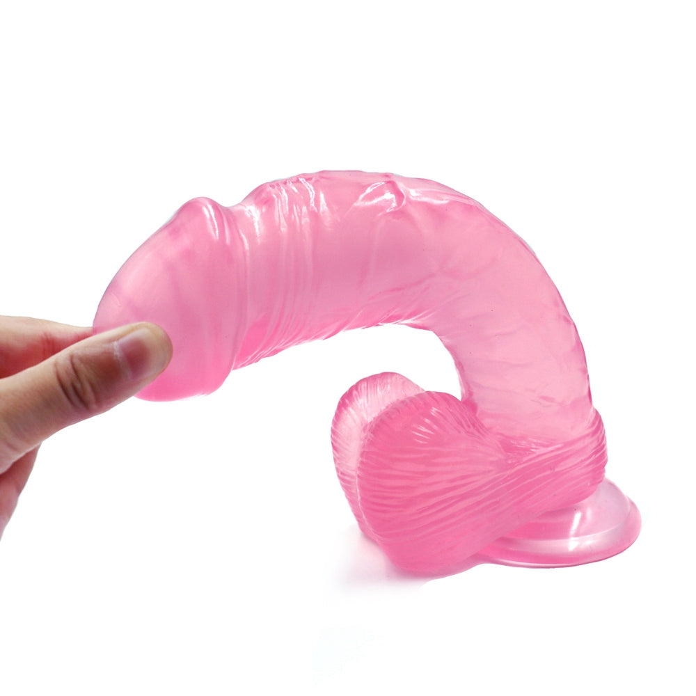 Veined Realistic Beginner Dildo With Balls