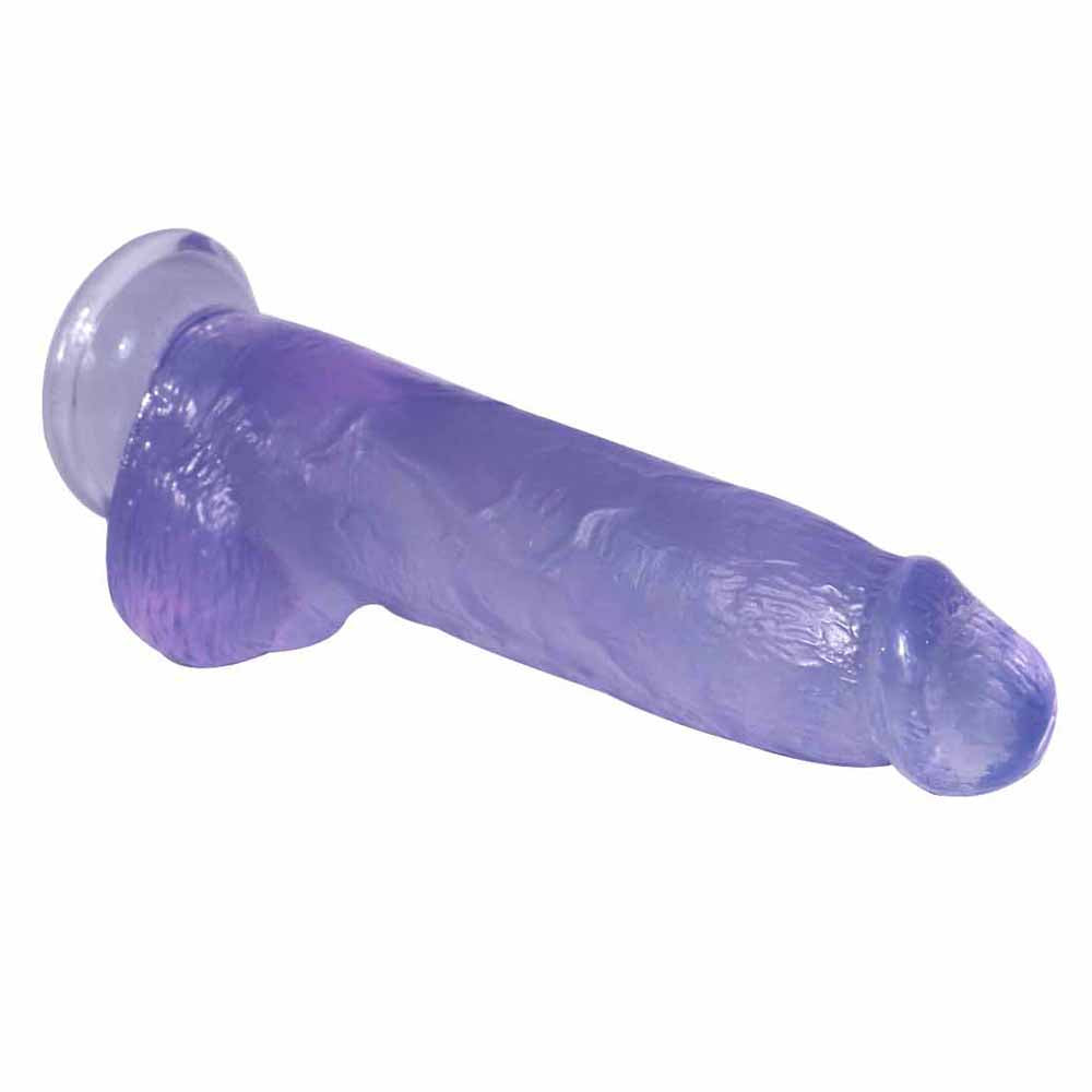 PVC 8 Inch G-Spot Dildo With Balls