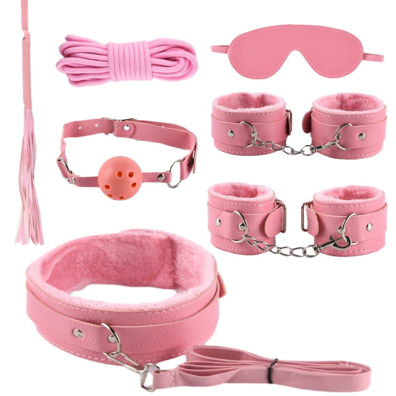 7 PCS SM Bundled Sex Toy Cosplay PU Plush Suit