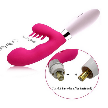 Pink Rabbit Vibrator with White Handle