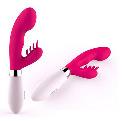 Pink Rabbit Vibrator with White Handle