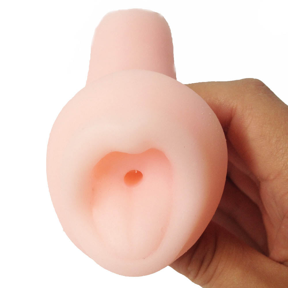 Sex toy silicone mouth Sex Product for adults male toy (Color: Nude)