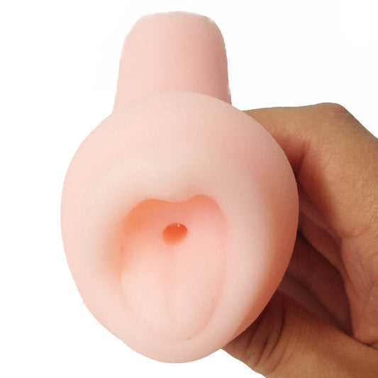 Sex toy silicone mouth Sex Product for adults male toy (Color: Nude)
