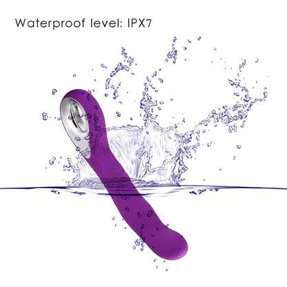 Purple Wave-Profile Rechargeable Vibrator