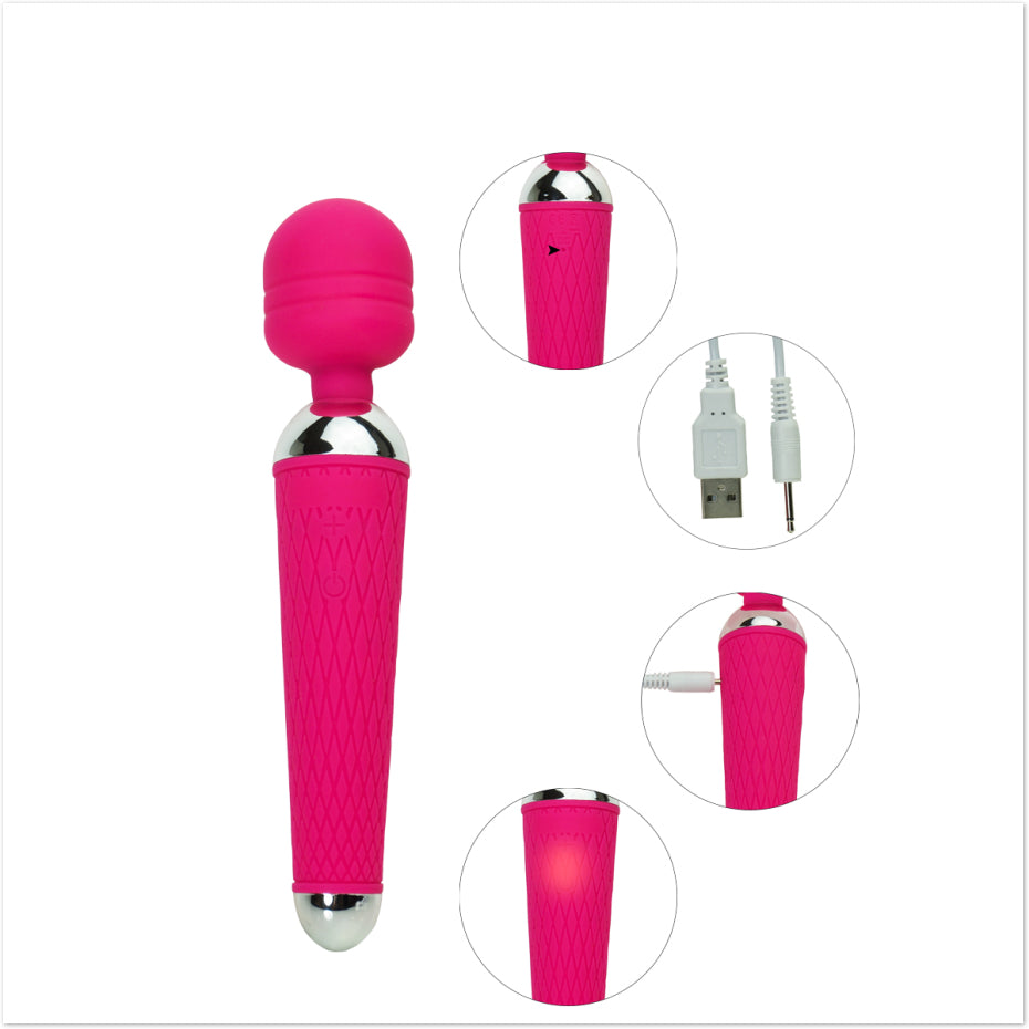 Personal Wand Massager in rose Red