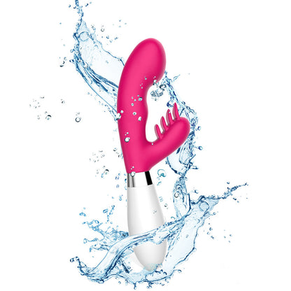 Pink Rabbit Vibrator with White Handle
