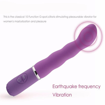 Purple Contoured Stick Vibrator